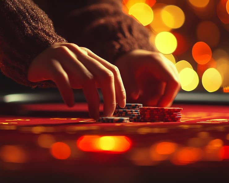 cambodia togel live dealer studio with professional lighting and multi-camera broadcast setup